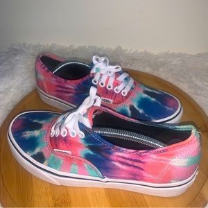 🎉 VANS Women’s 8.5 Tie-Dye Loafer Sneakers Shoes Men 7 Nwt Blue Pink Green